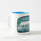 Blue Mesa Reservoir Colorado Deer Zweifarbige Tasse (Vorderseite Links)