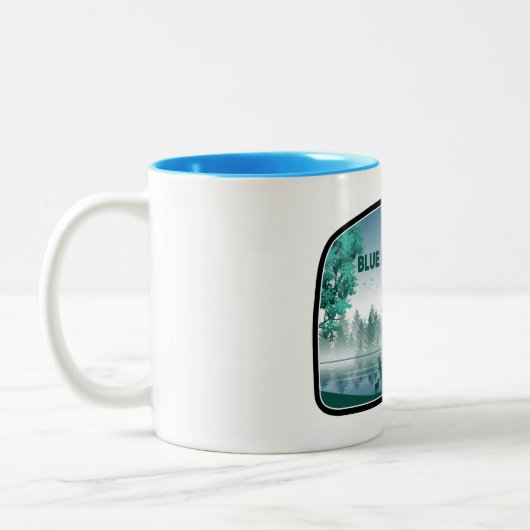 Blue Mesa Reservoir Colorado Deer Zweifarbige Tasse (Links)