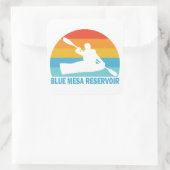 Blue Mesa Reservoir Colorado Kayak Quadratischer Aufkleber (Tasche)