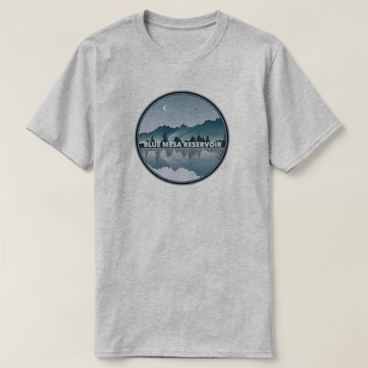 Blue Mesa Reservoir Colorado Reflektion T-Shirt (Design vorne)