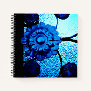 Blue Metal Blume Notizblock