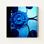 Blue Metal Blume Notizblock (Rückseite)