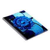 Blue Metal Blume Notizblock (Rechte Seite)