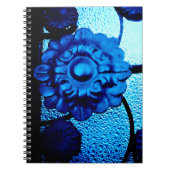 Blue Metal Blume Notizblock (Vorderseite)