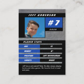 Blue Metal Ice Hockey Trading Card Telefonnummerkarte (Rückseite)