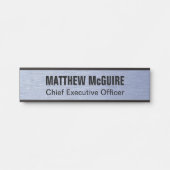 Blue Metal Look Office Türschild (Vorderseite )