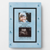 Blue Metal Stuck Ultrasound 2 Foto Vater Fotoplatte (Vorderseite)