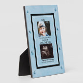 Blue Metal Stuck Ultrasound 2 Foto Vater Fotoplatte (Seite)