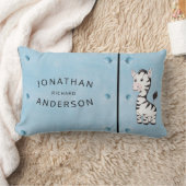 Blue Metal Stuck Watercolor Zebra Individuelle Nam Lendenkissen (Decke)