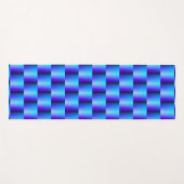 Blue Metallic Abstrakt Basket Weave Elegante Chic Yogamatte (Vorderseite (Horizontal))