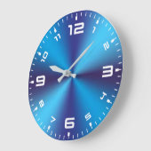 Blue Metallic Background-36361 Große Wanduhr (Winkel)
