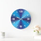 Blue Metallic Background-36361 Große Wanduhr (Zuhause)