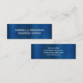 Blue Metallic Background Mini Visitenkarte (Vorne/Hinten)