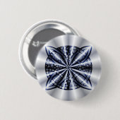 Blue Metallic Celtic Knot Original Art Button (Vorne & Hinten)