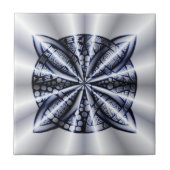 Blue Metallic Celtic Knot Original Art Fliese (Vorderseite)