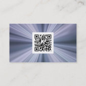 Blue Metallic Elegance mit QR-Code Visitenkarte (Rückseite)