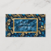 Blue Metallic Elegante Moderne Visitenkarte (Vorderseite)