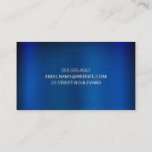 Blue Metallic | Elektrischer Stecker für Glühbirne Visitenkarte (Rückseite)