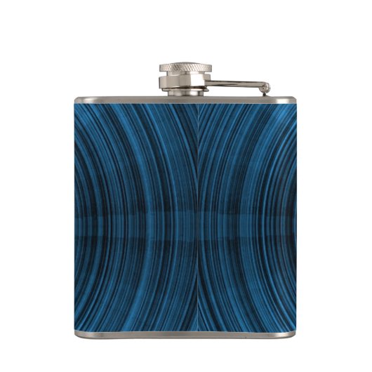 Blue Metallic Flachmann (Rückseite)