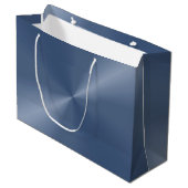 Blue Metallic Gift Bag Große Geschenktüte (Vorderseite Schrägansicht)