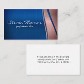 Blue Metallic | Metallhintergrund Visitenkarte (Vorne/Hinten)