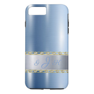 Blue Metallic, Rhinestones Personalisiert Case-Mate iPhone Hülle