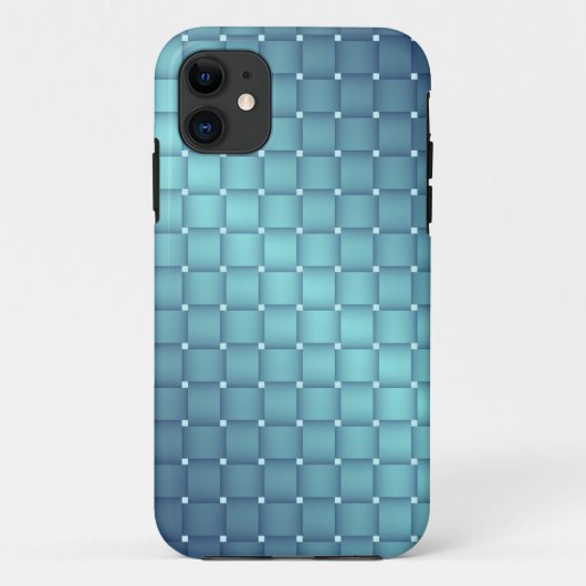 Blue Metallic Tiles Weihnachtsdekor Case-Mate iPhone Hülle (Rückseite)