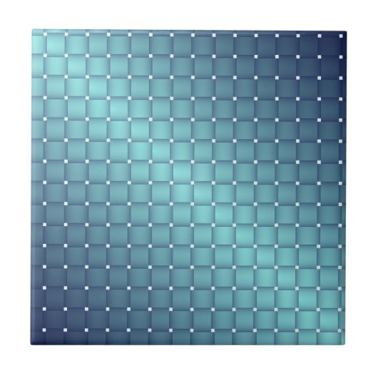 Blue Metallic Tiles Weihnachtsdekor Fliese (Vorderseite)