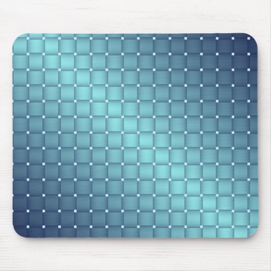 Blue Metallic Tiles Weihnachtsdekor Mousepad (Vorne)
