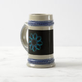Blue Metallic Torus Knot Bierglas (Vorderseite Links)