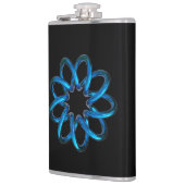 Blue Metallic Torus Knot Flachmann (Links)