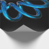 Blue Metallic Torus Knot Geschenkpapier (Ecke)