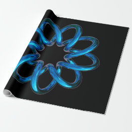 Blue Metallic Torus Knot Geschenkpapier