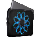 Blue Metallic Torus Knot Laptopschutzhülle (Vorne Rechts)