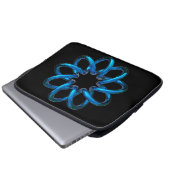 Blue Metallic Torus Knot Laptopschutzhülle (Vorne Knopf)