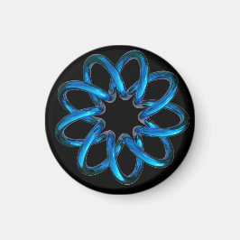 Blue Metallic Torus Knot Magnet