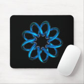 Blue Metallic Torus Knot Mousepad (Mit Mouse)
