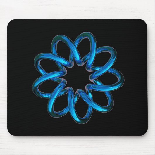Blue Metallic Torus Knot Mousepad (Vorne)