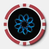 Blue Metallic Torus Knot Pokerchips (Vorderseite)
