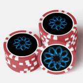 Blue Metallic Torus Knot Pokerchips (Stapel)