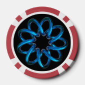 Blue Metallic Torus Knot Pokerchips (Rückseite)