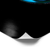 Blue Metallic Torus Knot Poster (Ecke)