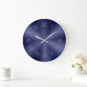 Blue Metallic Uhr mit Gemusterten römischen Nummer (Zuhause)