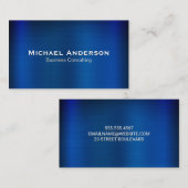 Blue Metallic Visitenkarte (Vorne/Hinten)