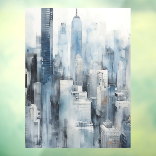 Blue Metropolis Fensteraufkleber (Blatt 3)