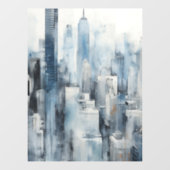 Blue Metropolis Fensteraufkleber (Blatt)