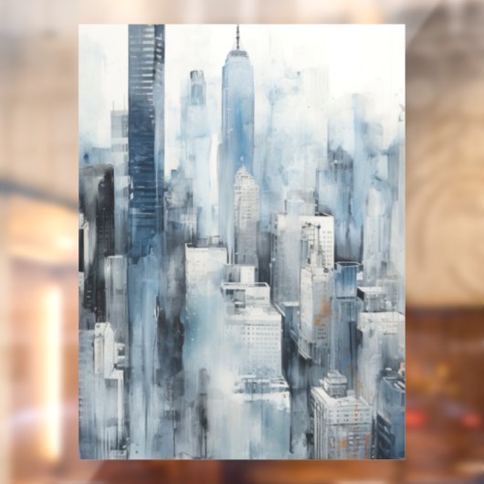 Blue Metropolis Fensteraufkleber (Blatt 2)