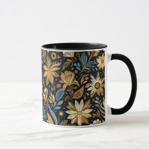 Blue Mexicain Floral Mug Tasse