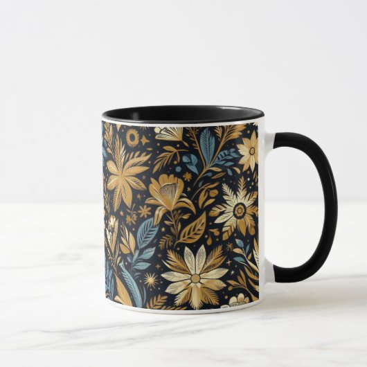Blue Mexicain Floral Mug Tasse (Rechts)
