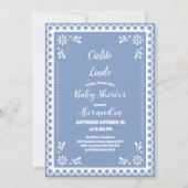 Blue Mexican Cielito Lindo Baby Shower Einladung (Vorderseite)